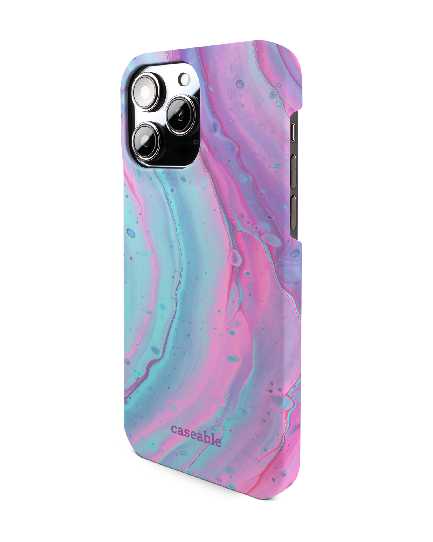Wavey Hard Shell Phone Case for Apple iPhone 14 Pro Max: View from the right side