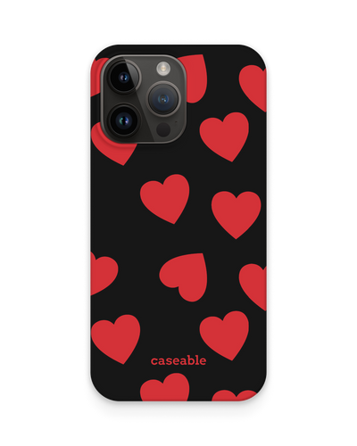 Repeating Hearts Hard Shell Phone Case for Apple iPhone 14 Pro Max
