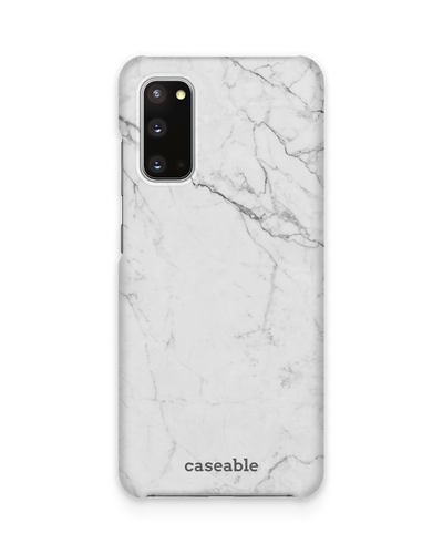White Marble Hard Shell Phone Case Samsung Galaxy S20