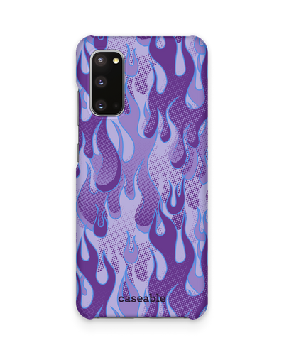 Purple Flames Hard Shell Phone Case Samsung Galaxy S20