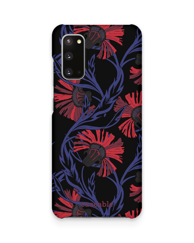 Midnight Floral Hard Shell Phone Case Samsung Galaxy S20
