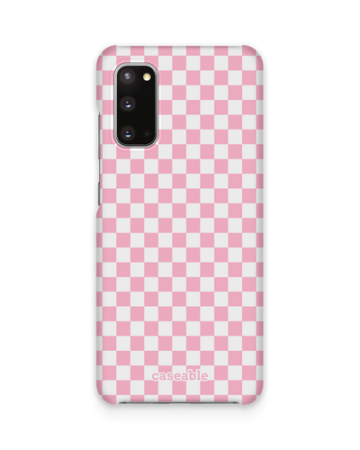 Pink Checkerboard Hard Shell Phone Case Samsung Galaxy S20