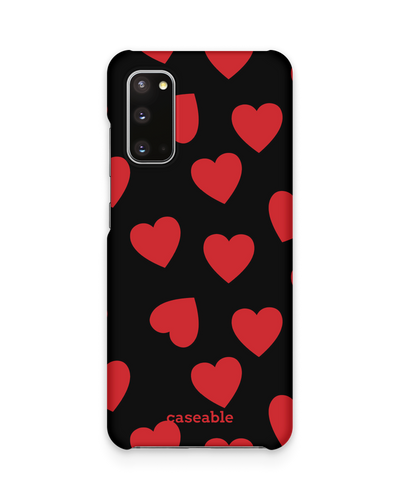 Repeating Hearts Hard Shell Phone Case Samsung Galaxy S20