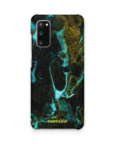 Mint Gold Marble Sparkle Hard Shell Phone Case Samsung Galaxy S20