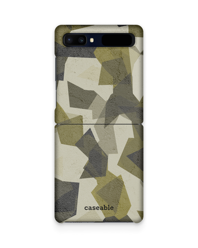 Geometric Camo Green Hard Shell Phone Case Samsung Galaxy Z Flip