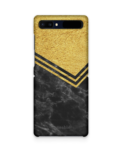 Gold Marble Hard Shell Phone Case Samsung Galaxy Z Flip