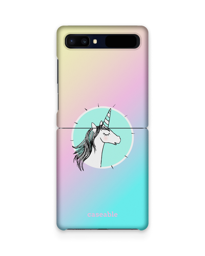 Happiness Unicorn Hard Shell Phone Case Samsung Galaxy Z Flip