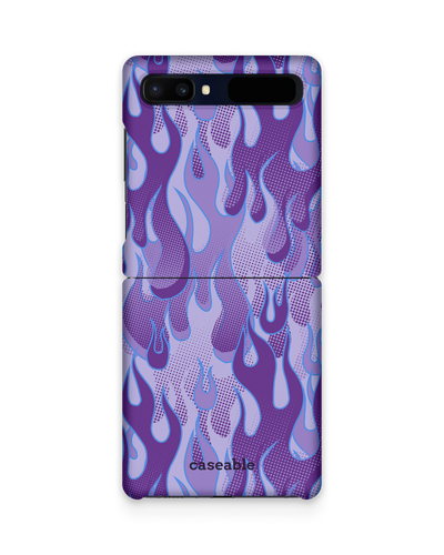 Purple Flames Hard Shell Phone Case Samsung Galaxy Z Flip
