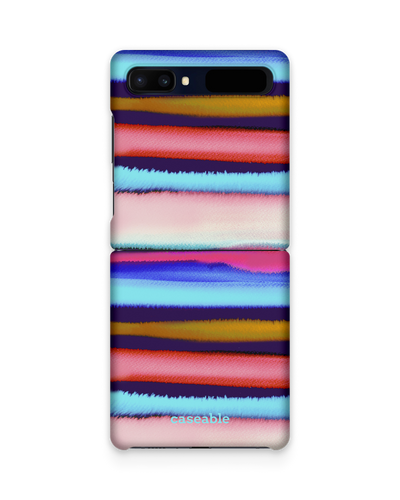 Watercolor Stripes Hard Shell Phone Case Samsung Galaxy Z Flip