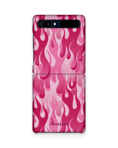 Pink Flames Hard Shell Phone Case Samsung Galaxy Z Flip