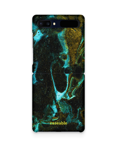 Mint Gold Marble Sparkle Hard Shell Phone Case Samsung Galaxy Z Flip