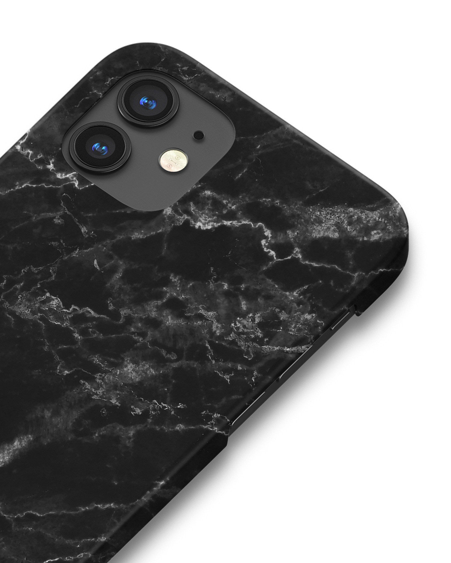 Midnight Marble Hard Shell Phone Case Apple iPhone 12 mini: Detail Shot