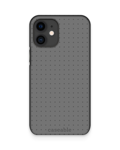 Dot Grid Grey Hard Shell Phone Case Apple iPhone 12 mini