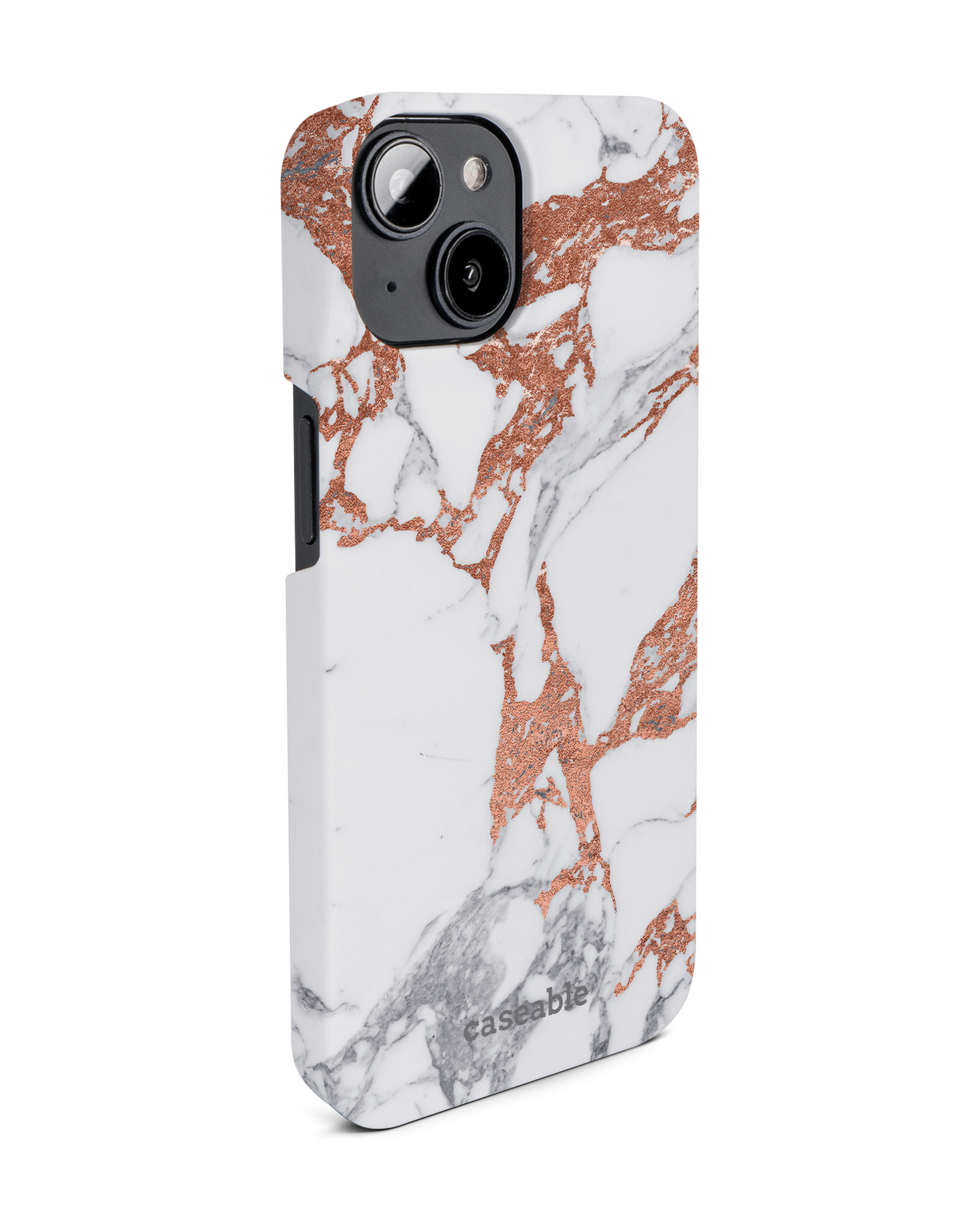 Marble Mix Hard Shell Phone Case for Apple iPhone 14: View from the left side