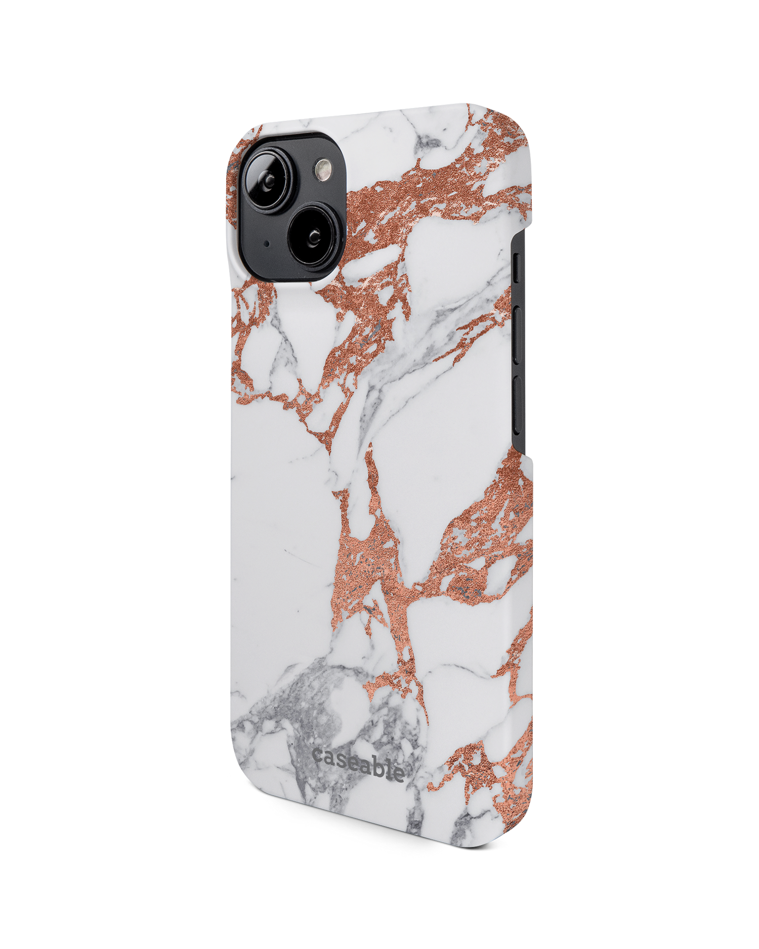 Marble Mix Hard Shell Phone Case for Apple iPhone 14: View from the right side