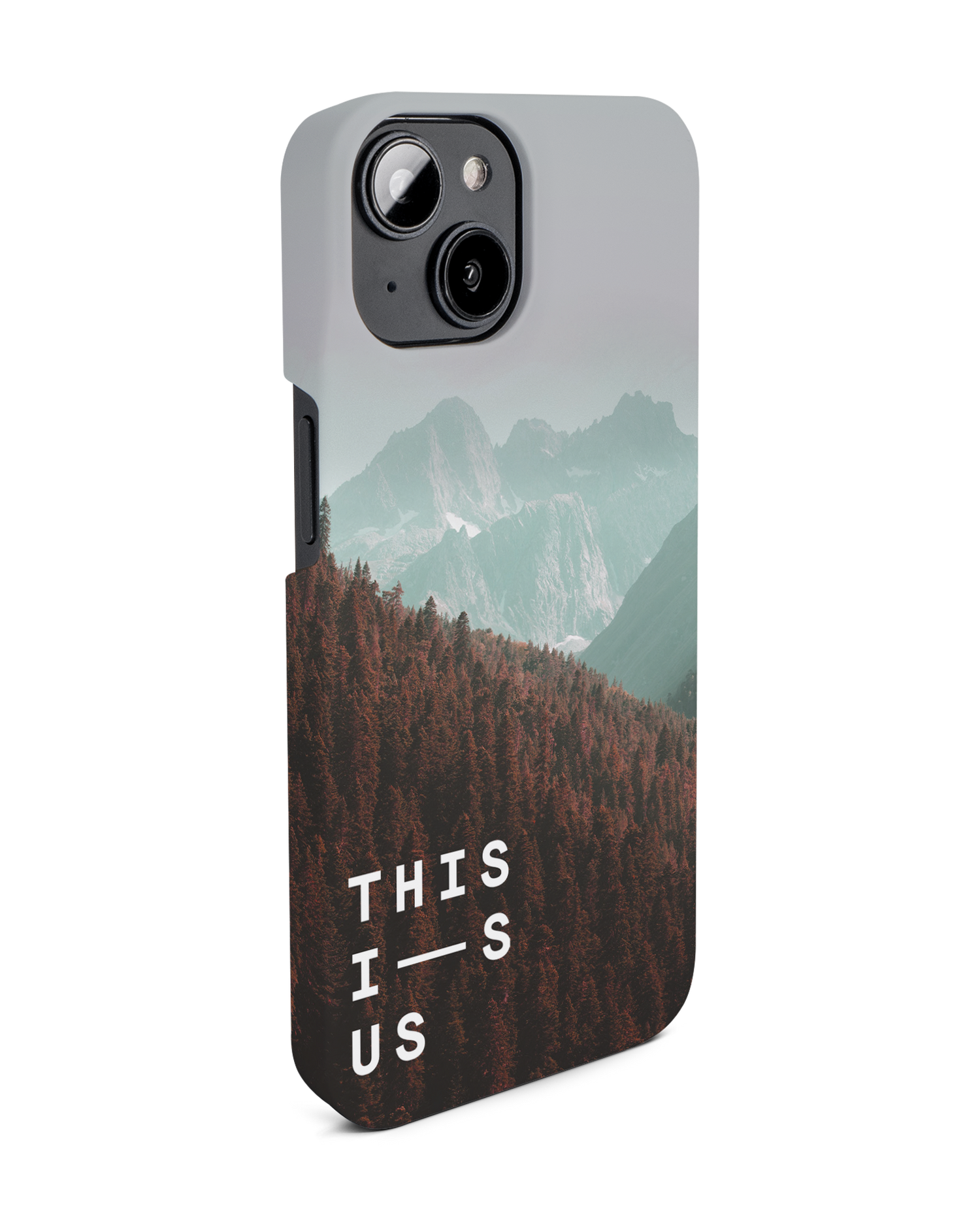 Into the Woods Hard Shell Phone Case for Apple iPhone 14: View from the left side