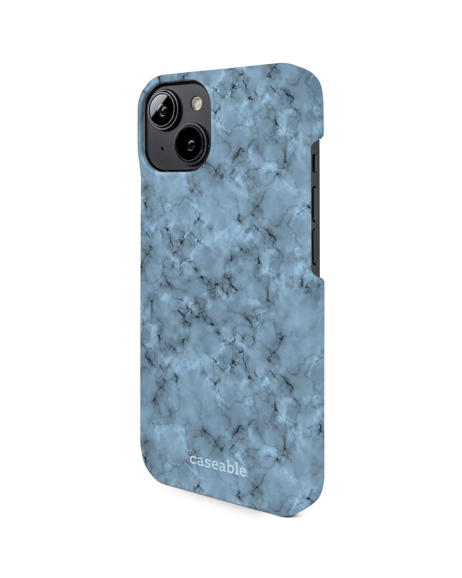 Blue Marble Hard Shell Phone Case for Apple iPhone 14: View from the right side