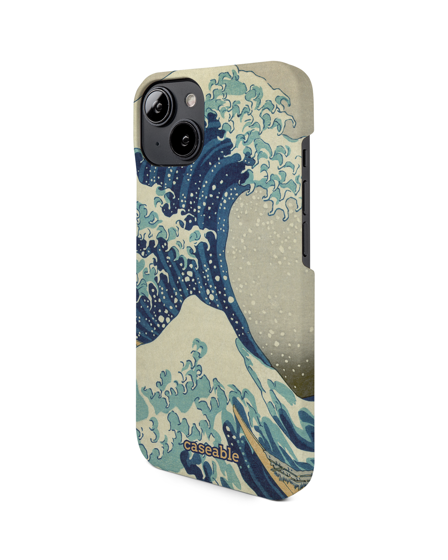 Great Wave Off Kanagawa By Hokusai Hard Shell Phone Case for Apple iPhone 14: View from the right side