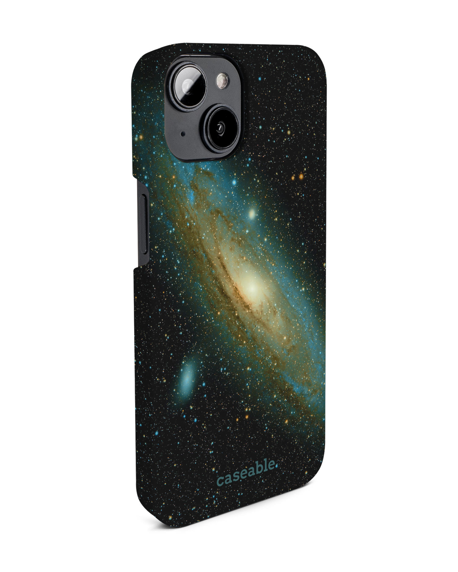 Outer Space Hard Shell Phone Case for Apple iPhone 14: View from the left side
