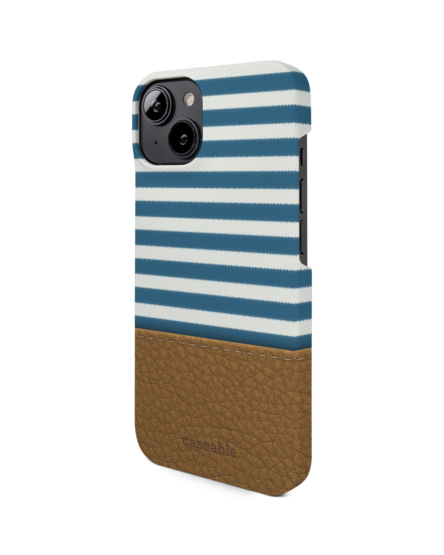 Nautical Hard Shell Phone Case for Apple iPhone 14: View from the right side