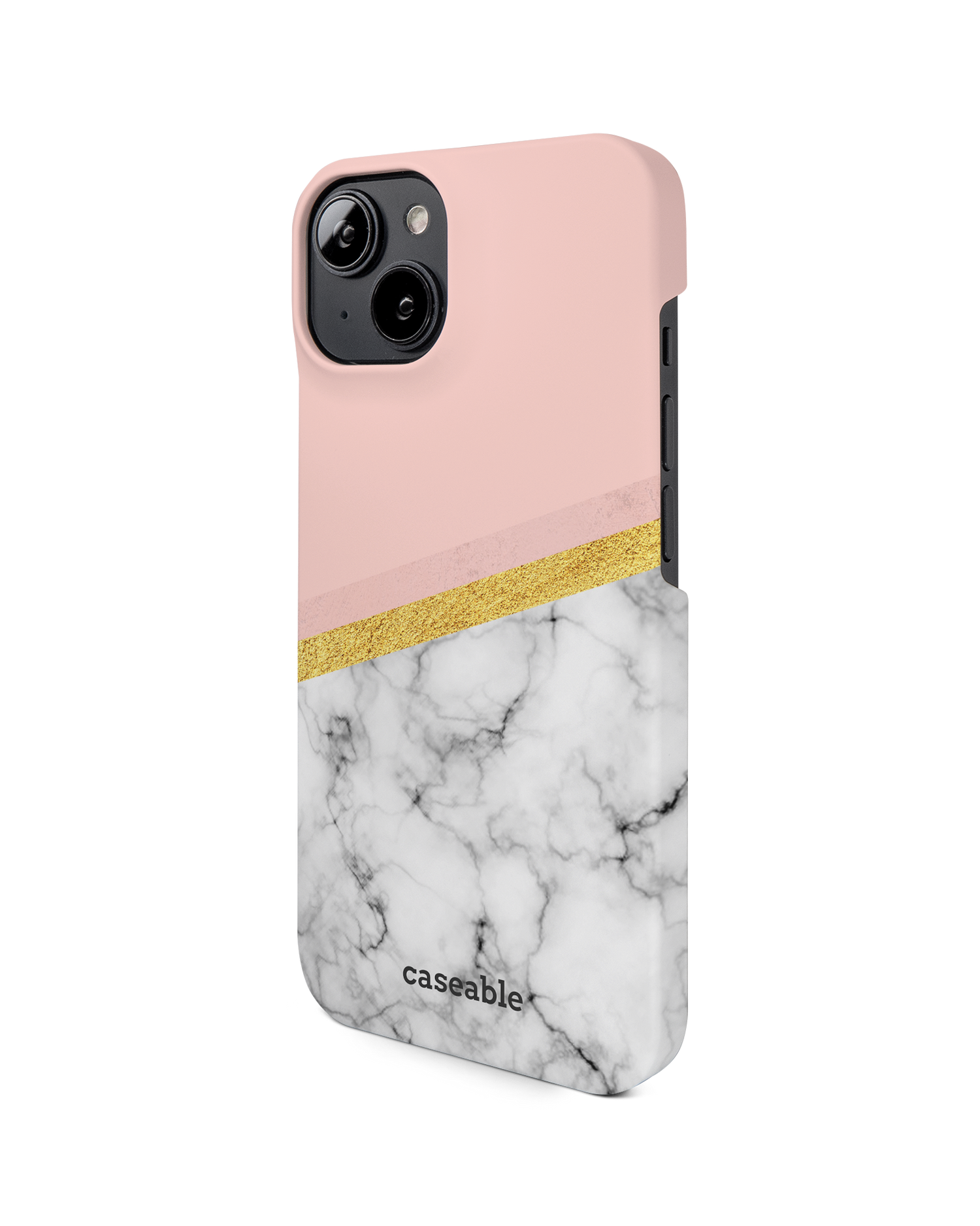 Marble Slice Hard Shell Phone Case for Apple iPhone 14: View from the right side