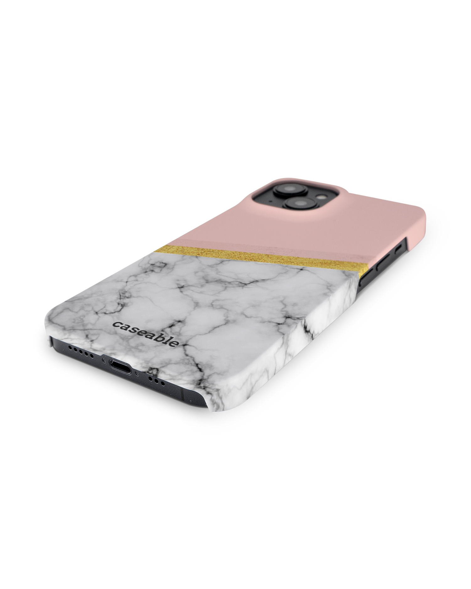 Marble Slice Hard Shell Phone Case for Apple iPhone 14: Lying