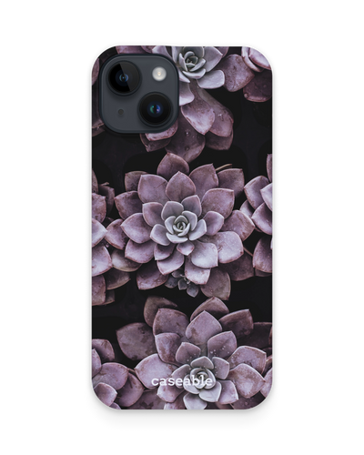 Purple Succulents Hard Shell Phone Case for Apple iPhone 14