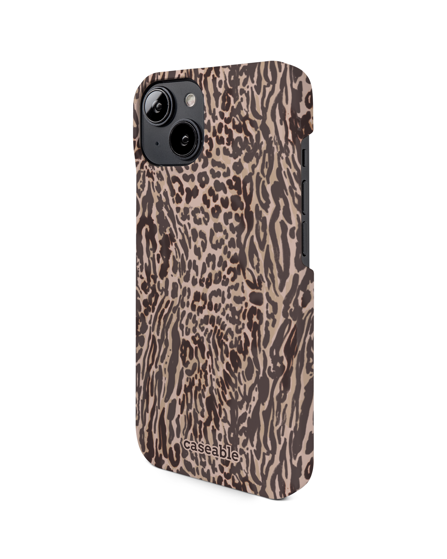 Animal Skin Tough Love Hard Shell Phone Case for Apple iPhone 14: View from the right side