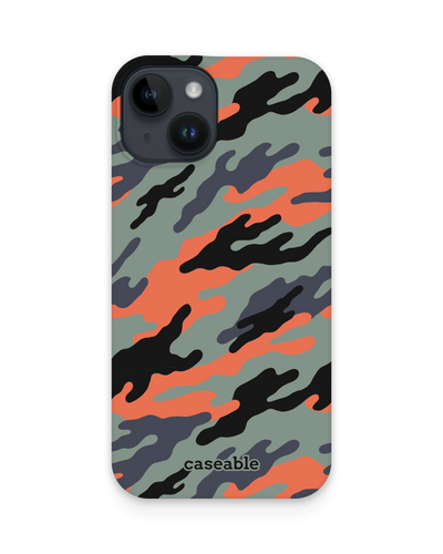 Camo Sunset Hard Shell Phone Case for Apple iPhone 15