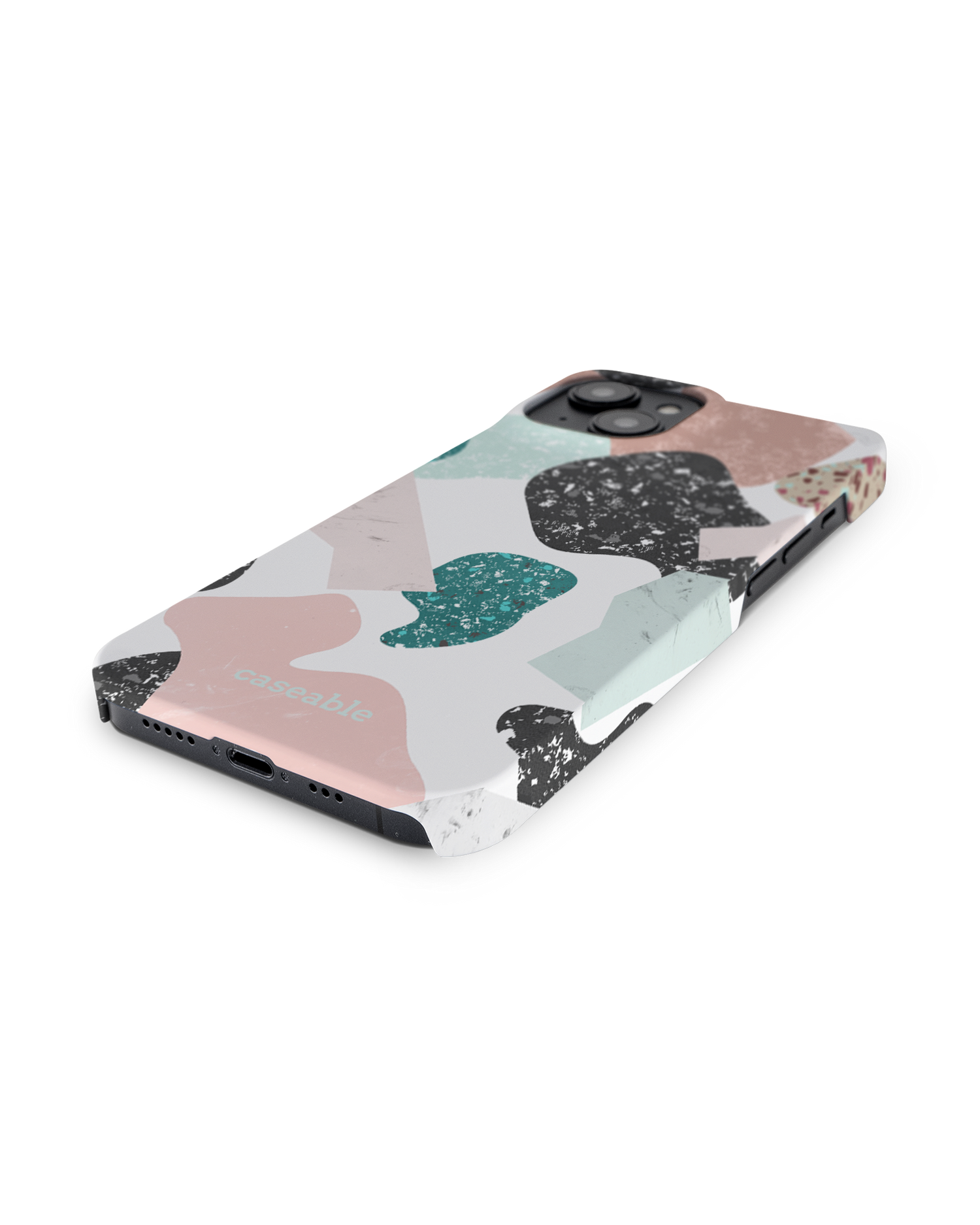 Scattered Shapes Hard Shell Phone Case for Apple iPhone 14: Lying
