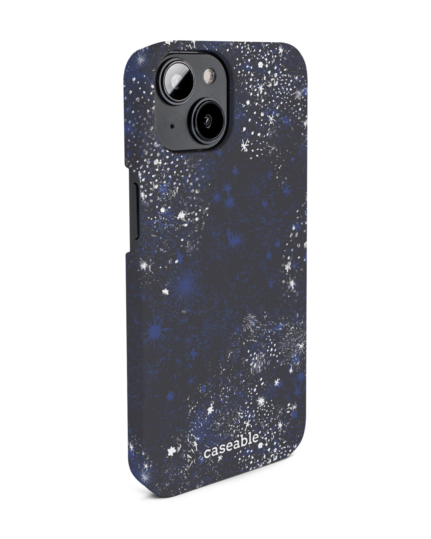 Starry Night Sky Hard Shell Phone Case for Apple iPhone 14: View from the left side