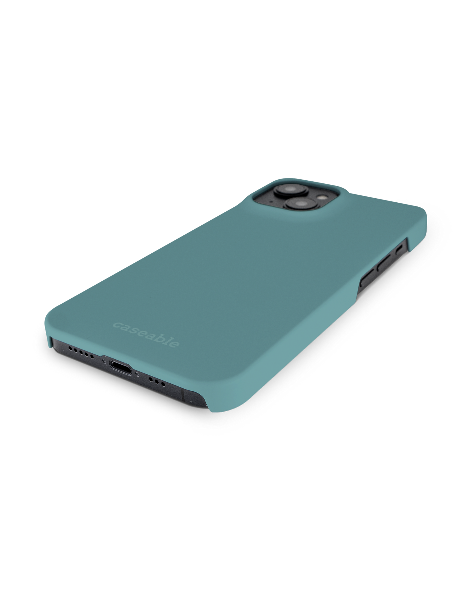 TURQUOISE Hard Shell Phone Case for Apple iPhone 14: Lying