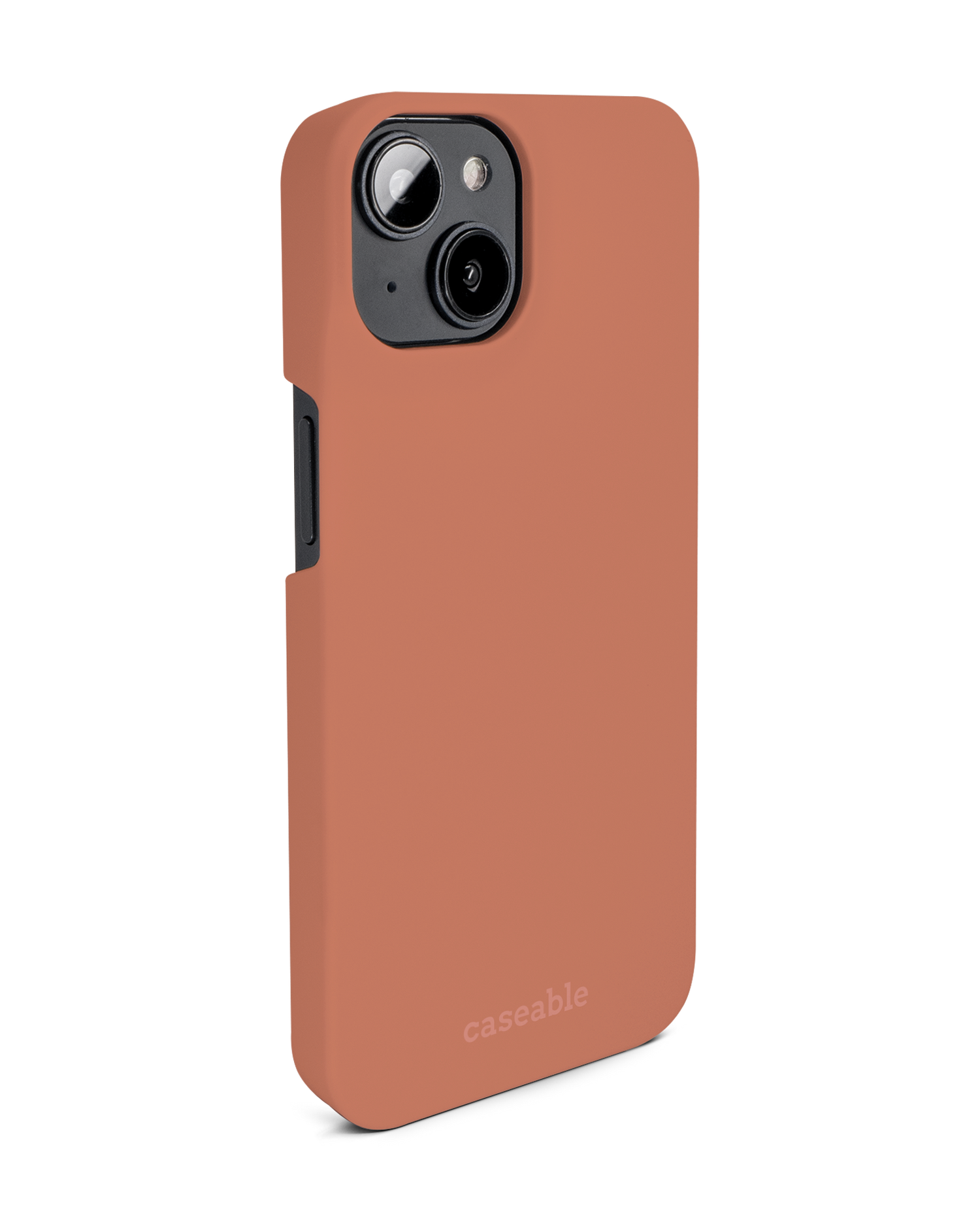 DUSTY CLAY Hard Shell Phone Case for Apple iPhone 14: View from the left side