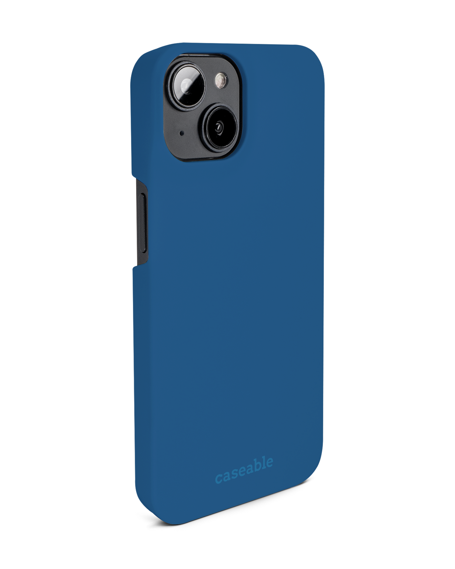 CLASSIC BLUE Hard Shell Phone Case for Apple iPhone 14: View from the left side