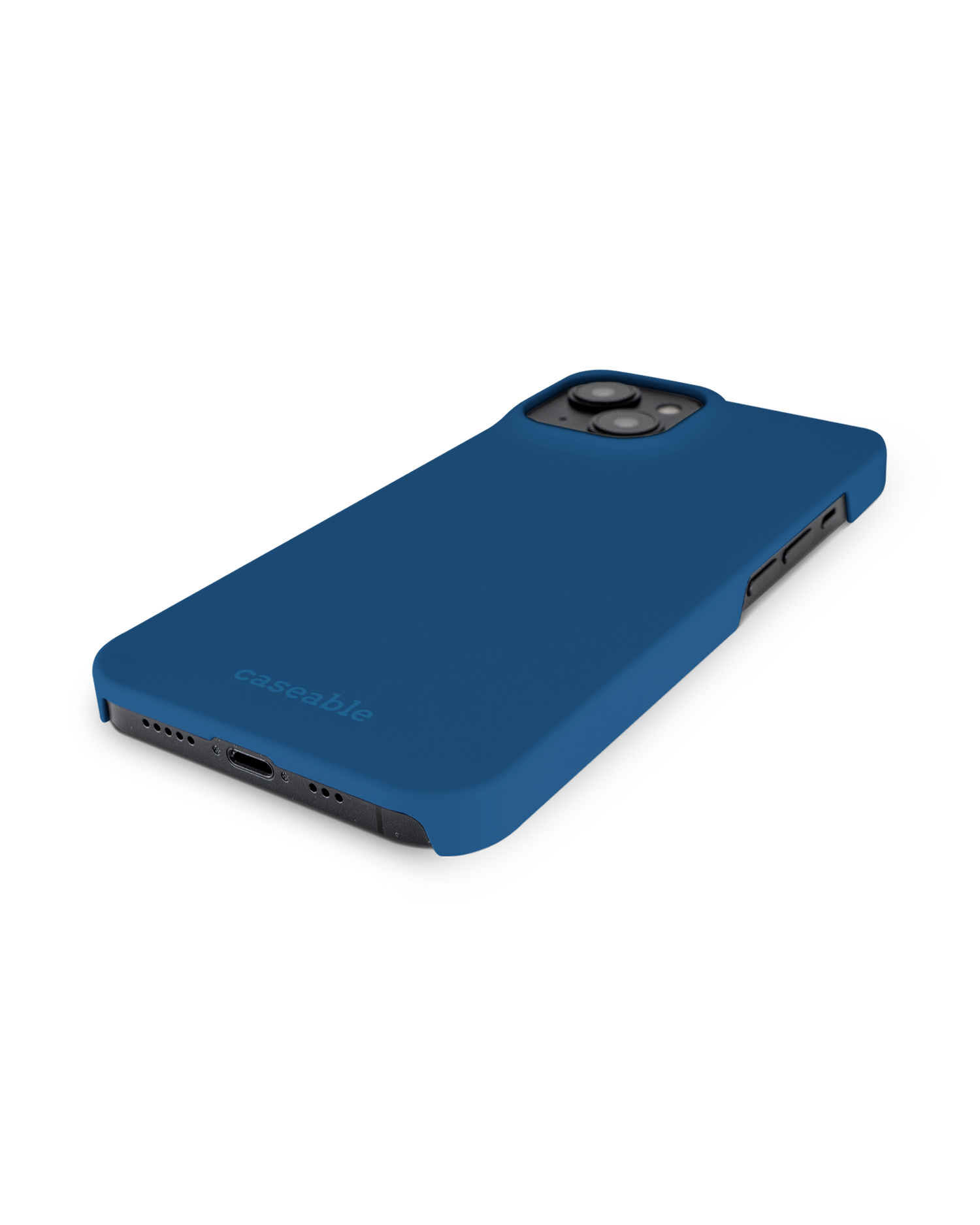 CLASSIC BLUE Hard Shell Phone Case for Apple iPhone 14: Lying