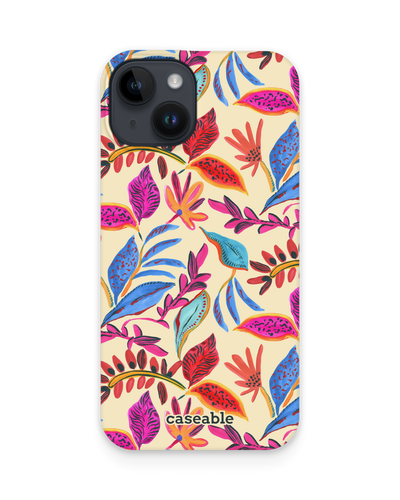 Painterly Spring Leaves Hard Shell Phone Case for Apple iPhone 14
