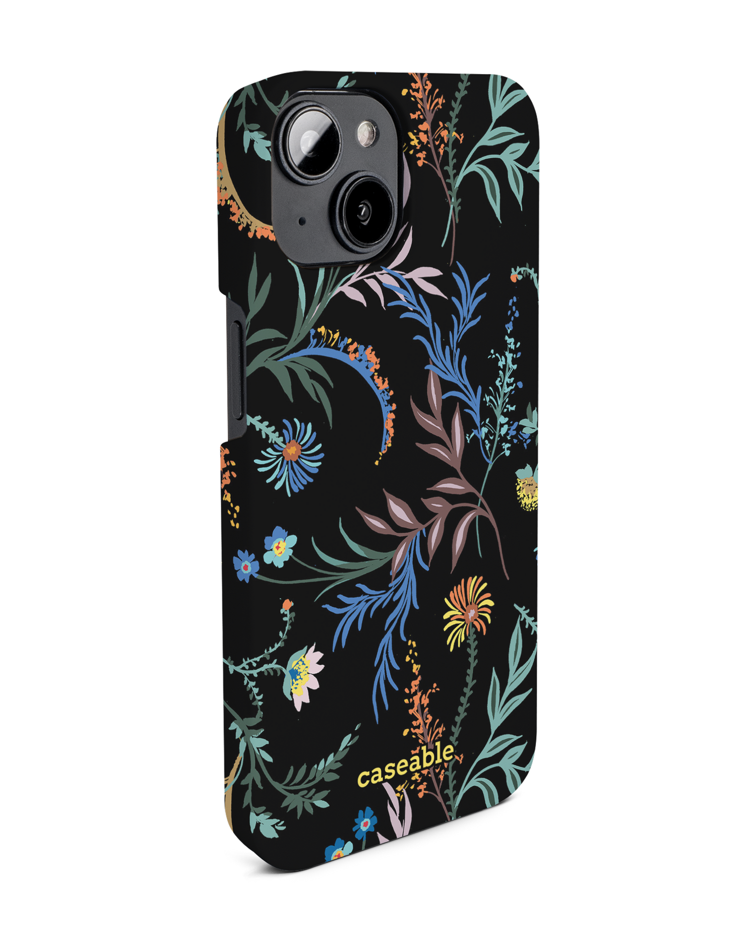 Woodland Spring Floral Hard Shell Phone Case for Apple iPhone 14: View from the left side
