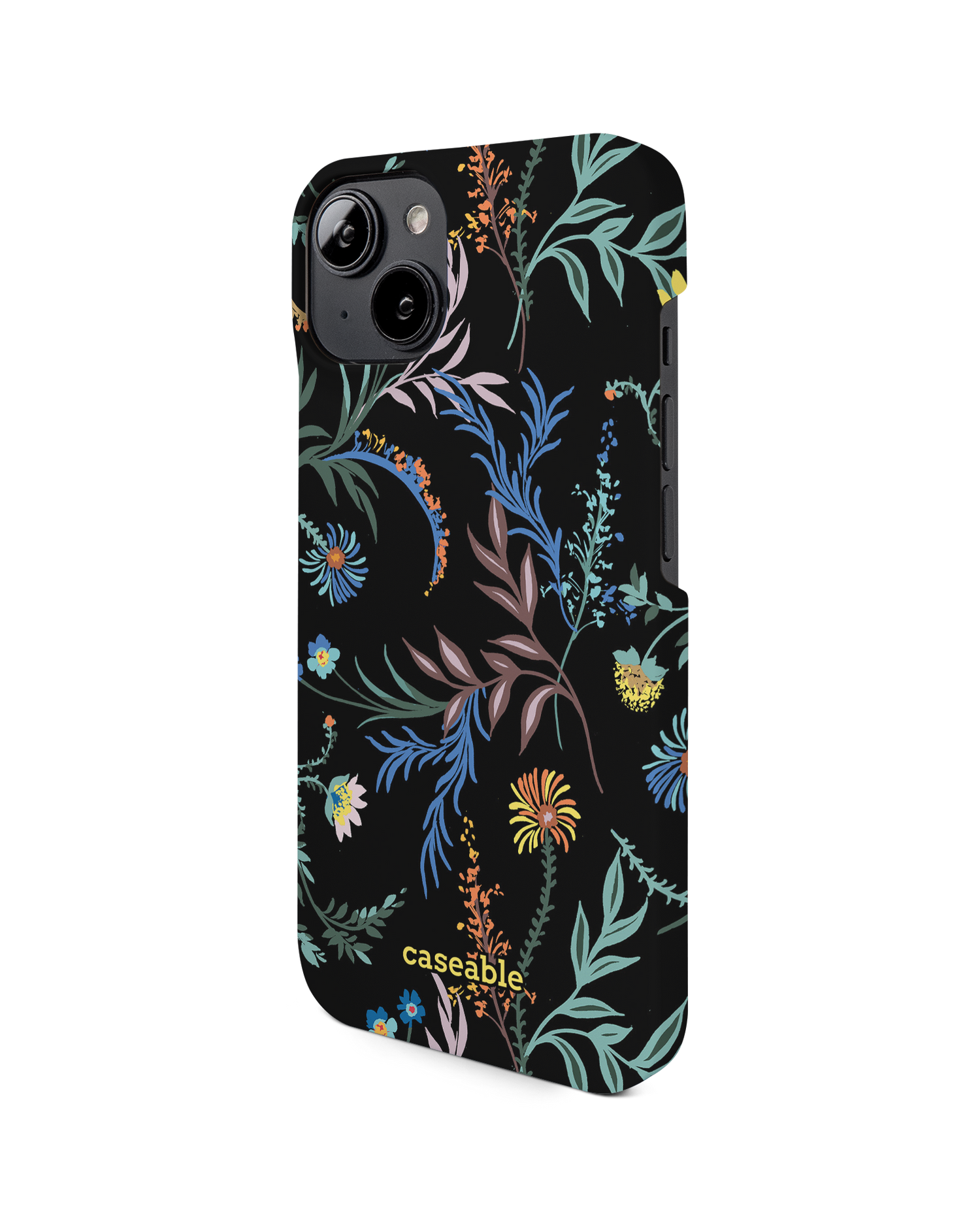 Woodland Spring Floral Hard Shell Phone Case for Apple iPhone 14: View from the right side