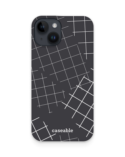 Grids Hard Shell Phone Case for Apple iPhone 15