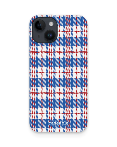Plaid Market Bag Hard Shell Phone Case for Apple iPhone 14
