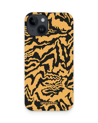 Warped Tiger Stripes Hard Shell Phone Case for Apple iPhone 14