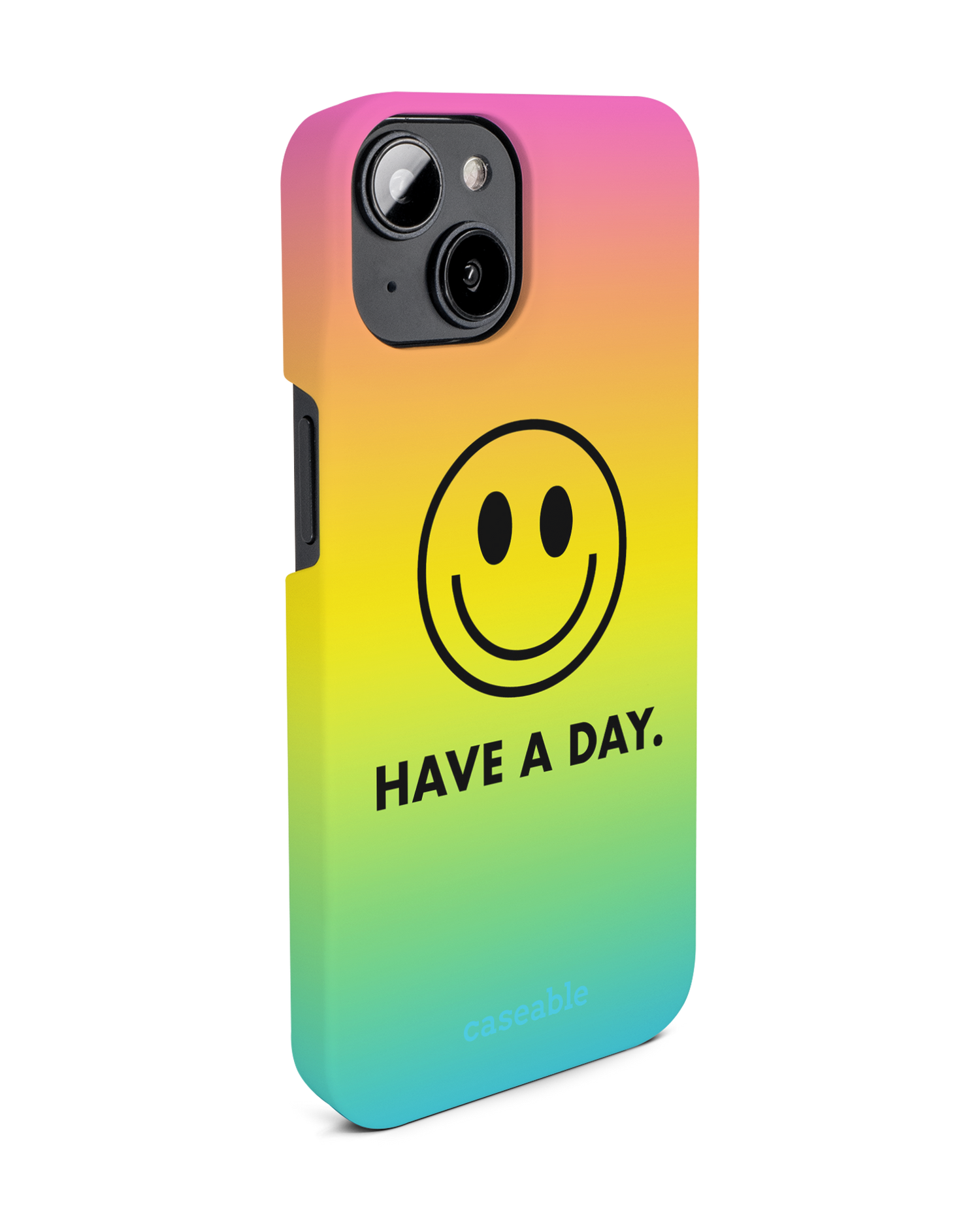 Have A Day Hard Shell Phone Case for Apple iPhone 14: View from the left side
