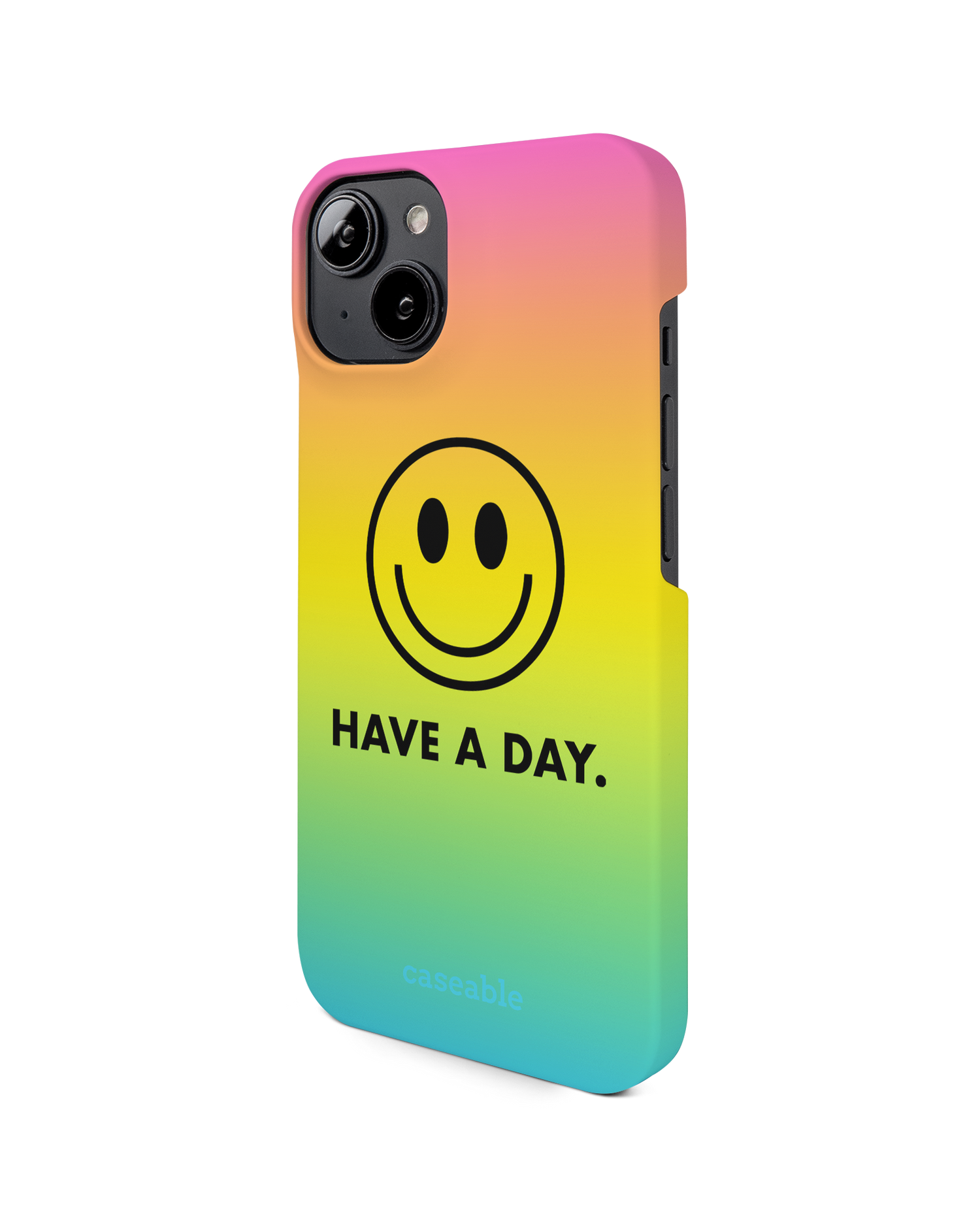 Have A Day Hard Shell Phone Case for Apple iPhone 14: View from the right side
