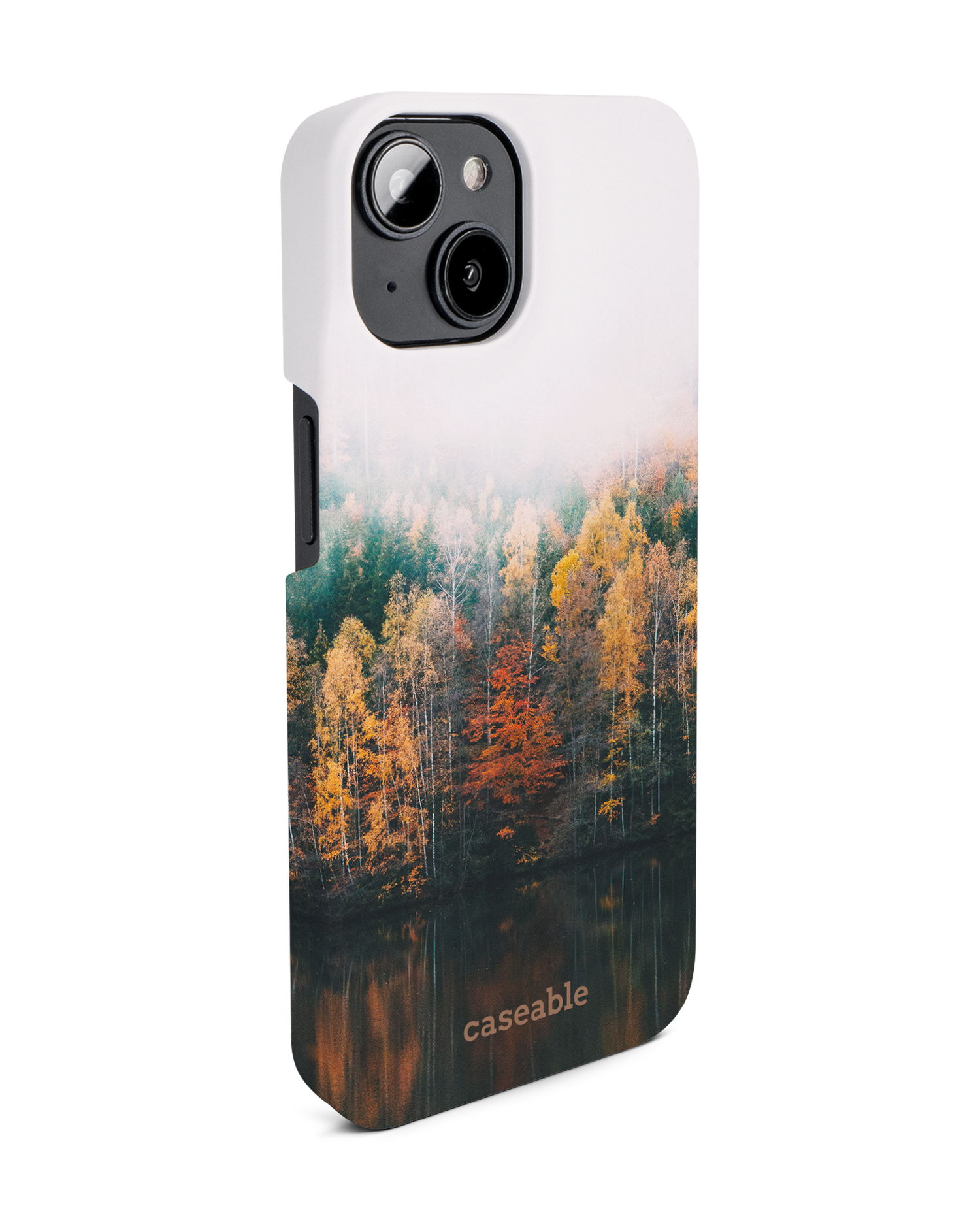 Fall Fog Hard Shell Phone Case for Apple iPhone 14: View from the left side