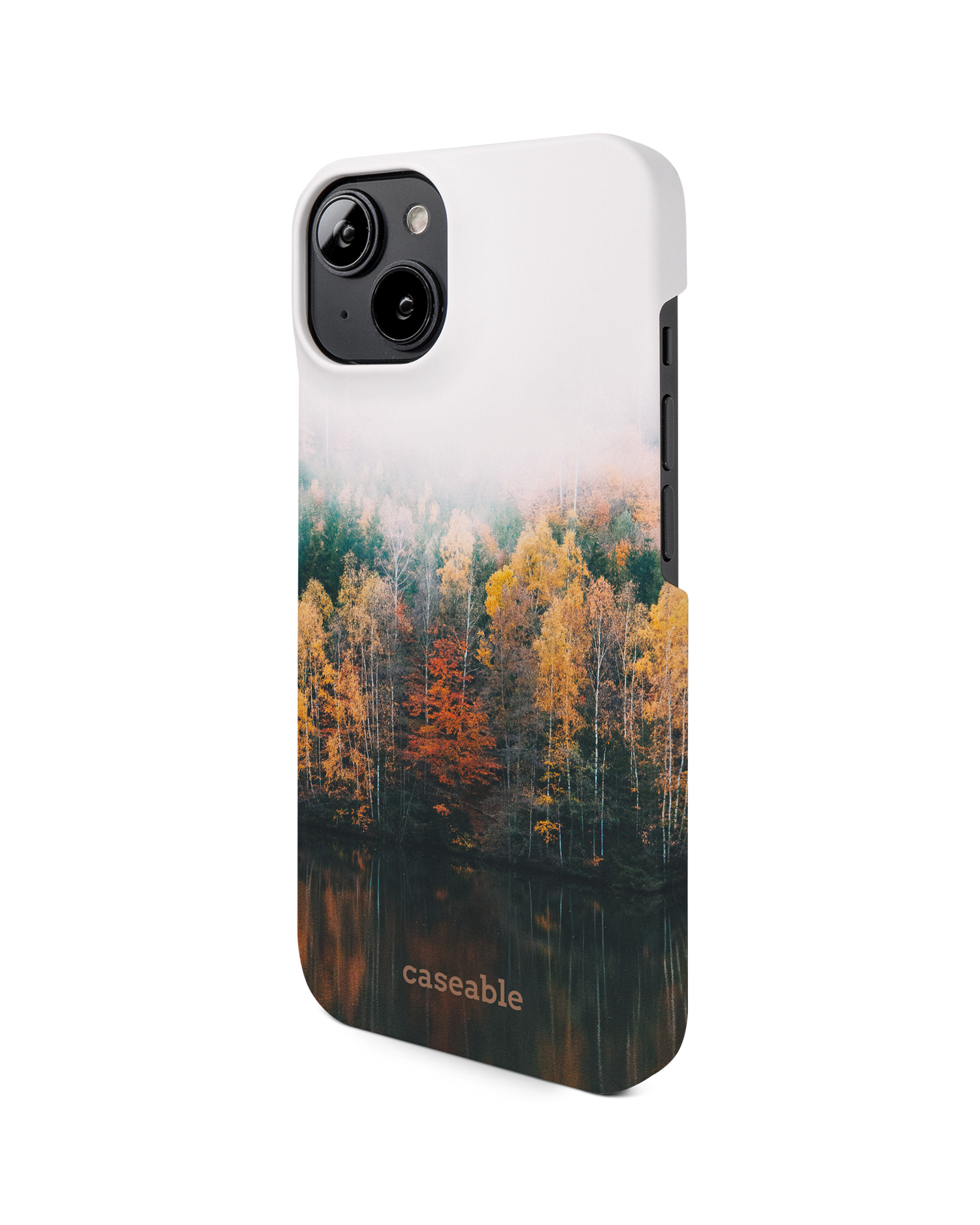 Fall Fog Hard Shell Phone Case for Apple iPhone 14: View from the right side
