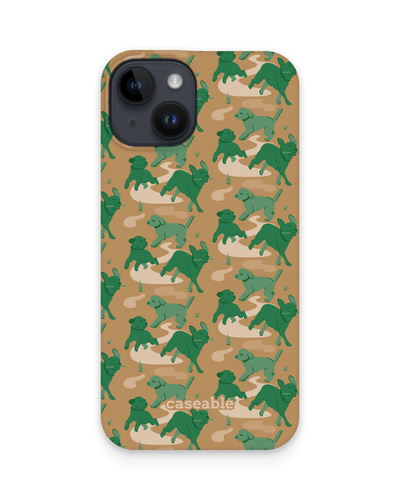 Dog Camo Hard Shell Phone Case for Apple iPhone 15