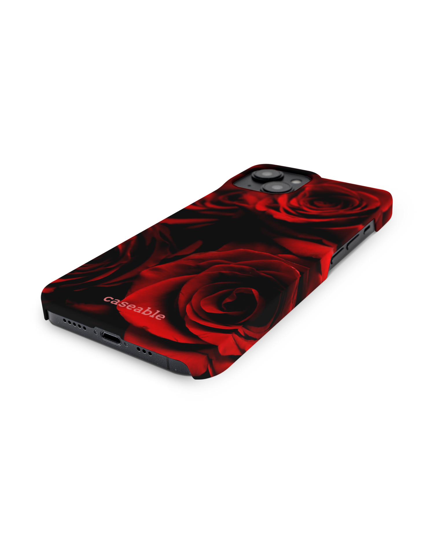 Red Roses Hard Shell Phone Case for Apple iPhone 14: Lying