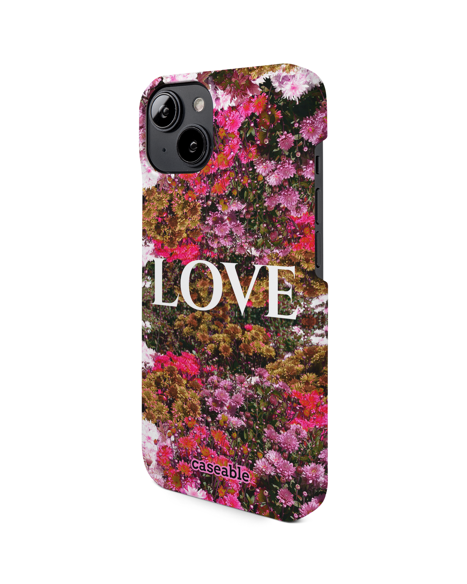 Luxe Love Hard Shell Phone Case for Apple iPhone 14: View from the right side