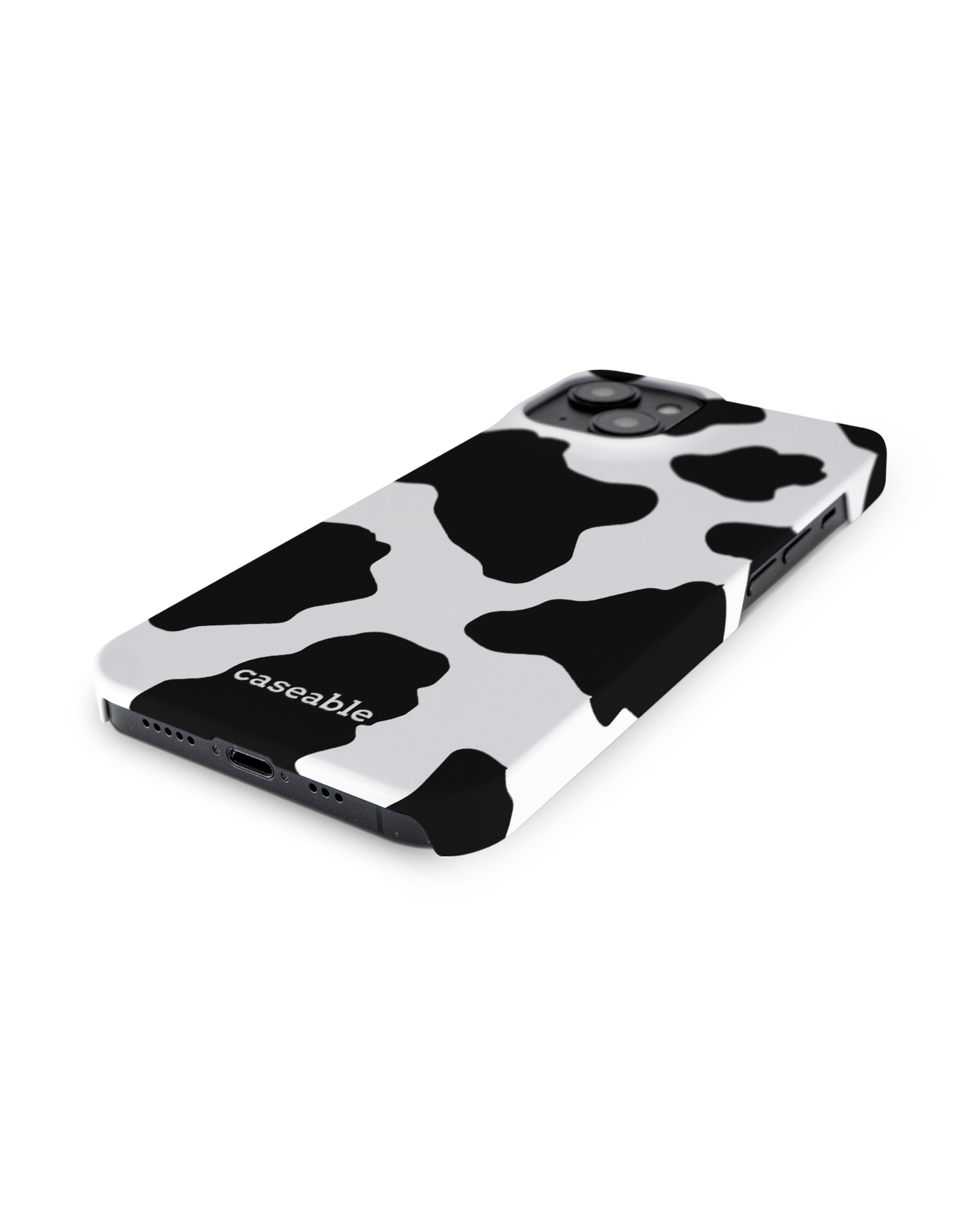 Cow Print 2 Hard Shell Phone Case for Apple iPhone 14: Lying