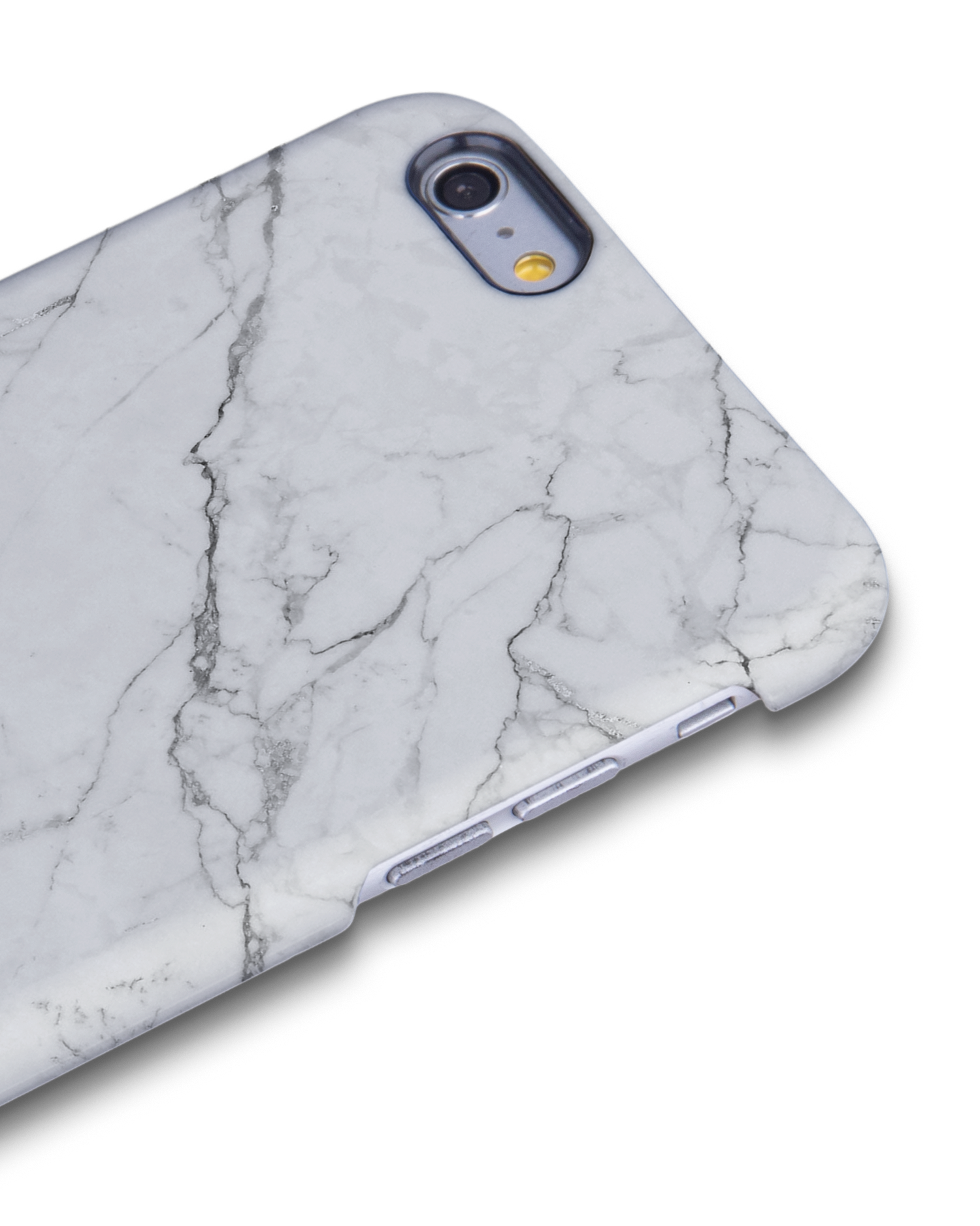 White Marble Hard Shell Phone Case Apple iPhone 6 Plus, Apple iPhone 6s Plus: Detail Shot